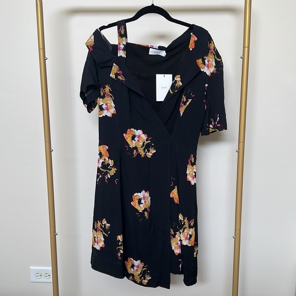 A.L.C. Lucia Floral Print Cold Shoulder Dress - 6 - Picture 3 of 6